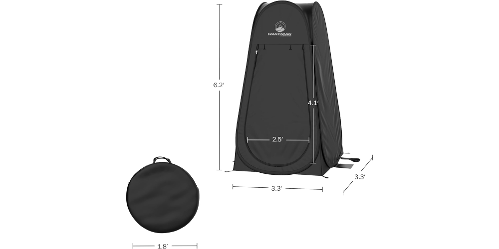 Instant Pop-Up Shower Tent Dimension