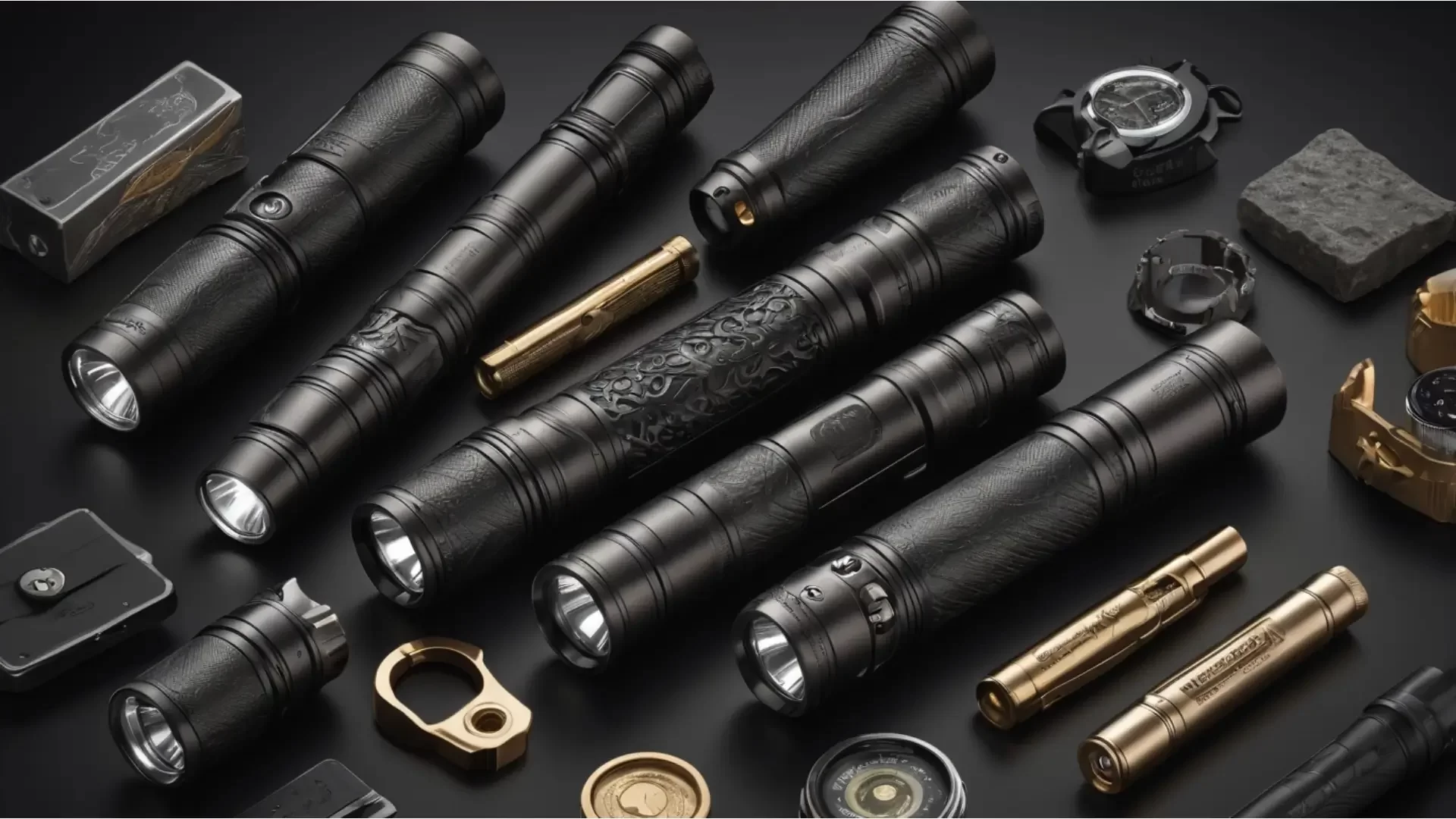 A group of Best EDC Flashlights